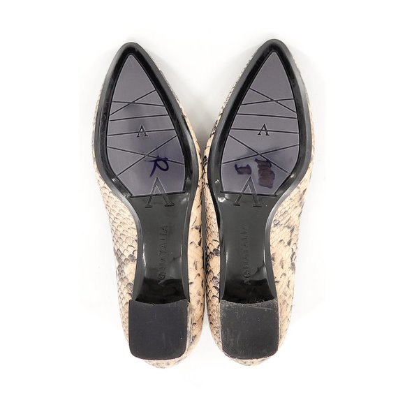AQUATALIA Snakeskin Embossed Leather Pumps - Picture 10 of 11